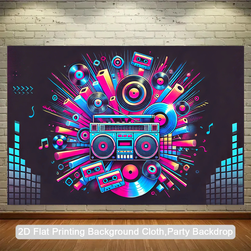 Audio Music In Background - Produto plano 2D, de uma única