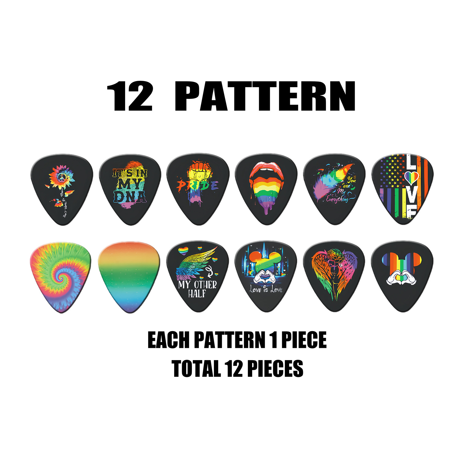 12 peças palhetas de guitarra  - Electric Guitar Pick Pack avaliação e preço