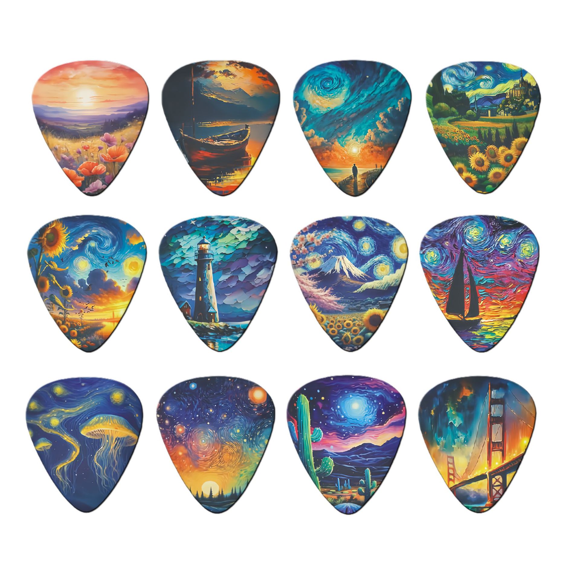 12 peças palhetas de guitarra  - Electric Guitar Pick Pack avaliação e preço