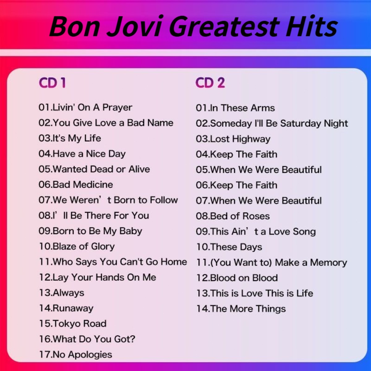 Bon Jovi Greatest Hits: A Cole - Audio Music Only avaliação e preço