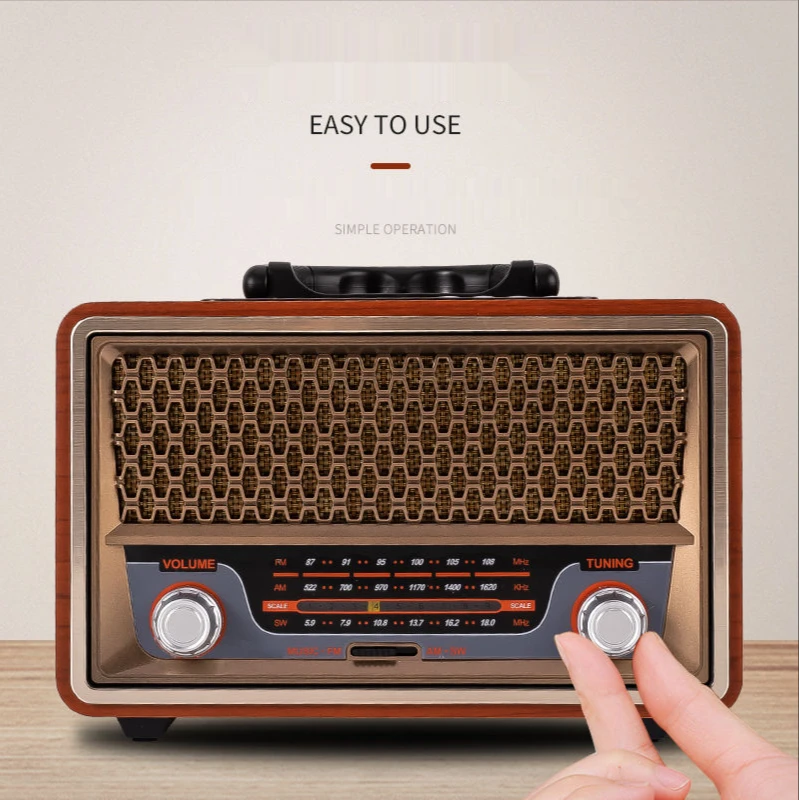 Rádio Portátil de Madeira de A - Apple Music Audio Quality avaliação e preço