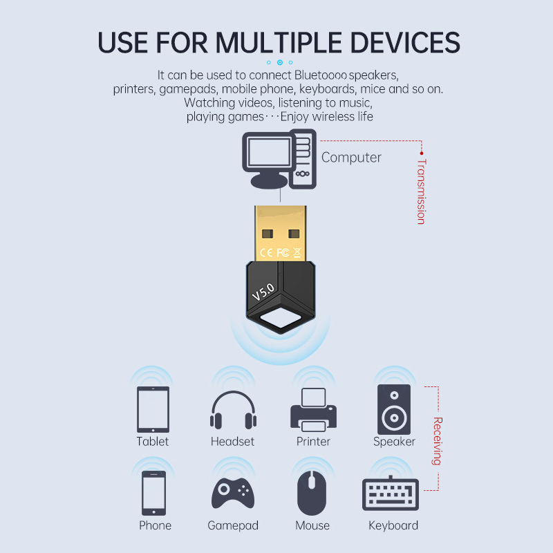 Adaptador usb bluetooth 5.0 re - Audio Music File avaliação e preço