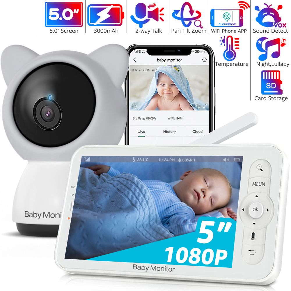 Monitor de bebê WiFi com APP,  - Audio Music Apps avaliação e preço