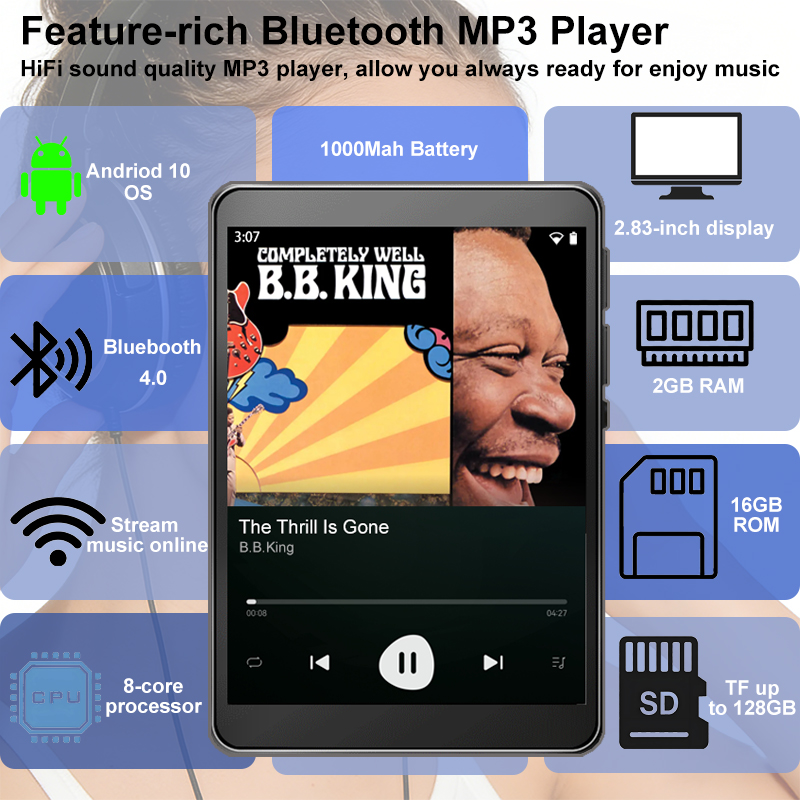 Reprodutor de MP3 WiFi Android - Audio Music Download Mp3 avaliação e preço